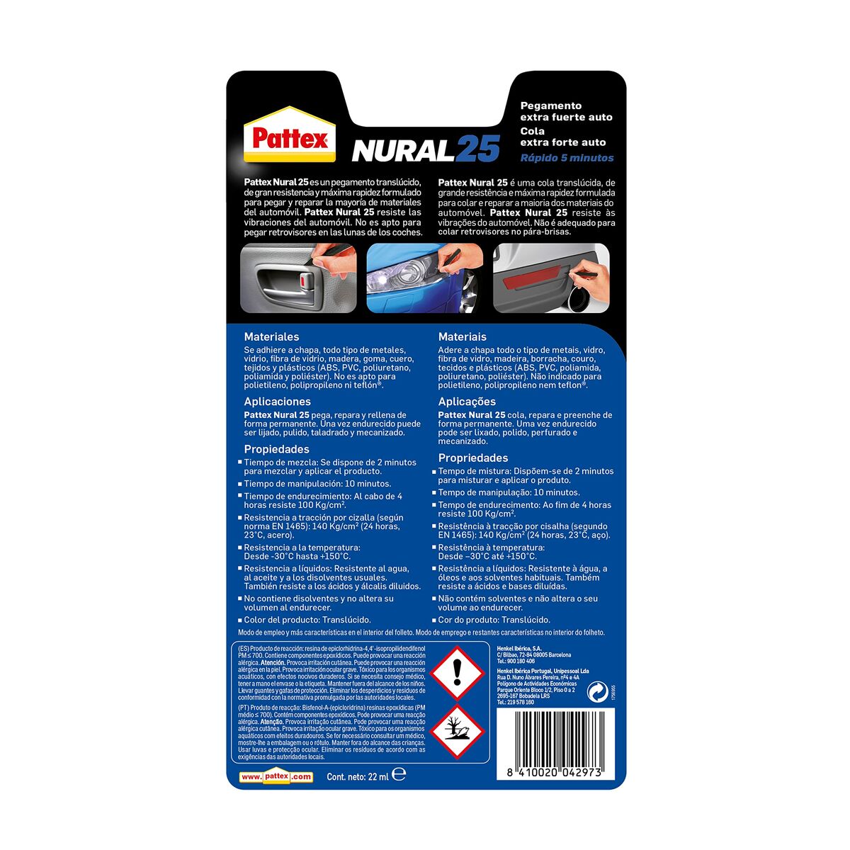 Cola Instantânea Pattex nural 25 Líquido 22 ml